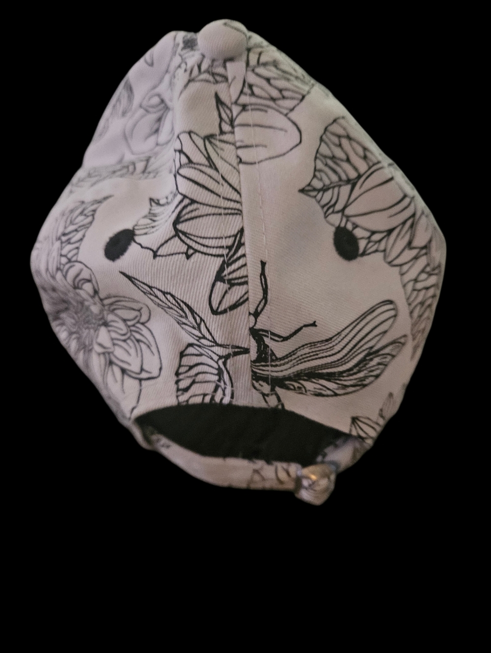 New Era Raiders 9TWENTY Floral Dragonfly Sketch Hat - Rare NFL - Picture 3 of 7